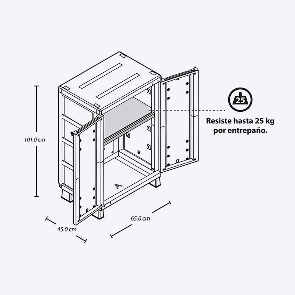 Armario Rimax Mediano Barú Taupe