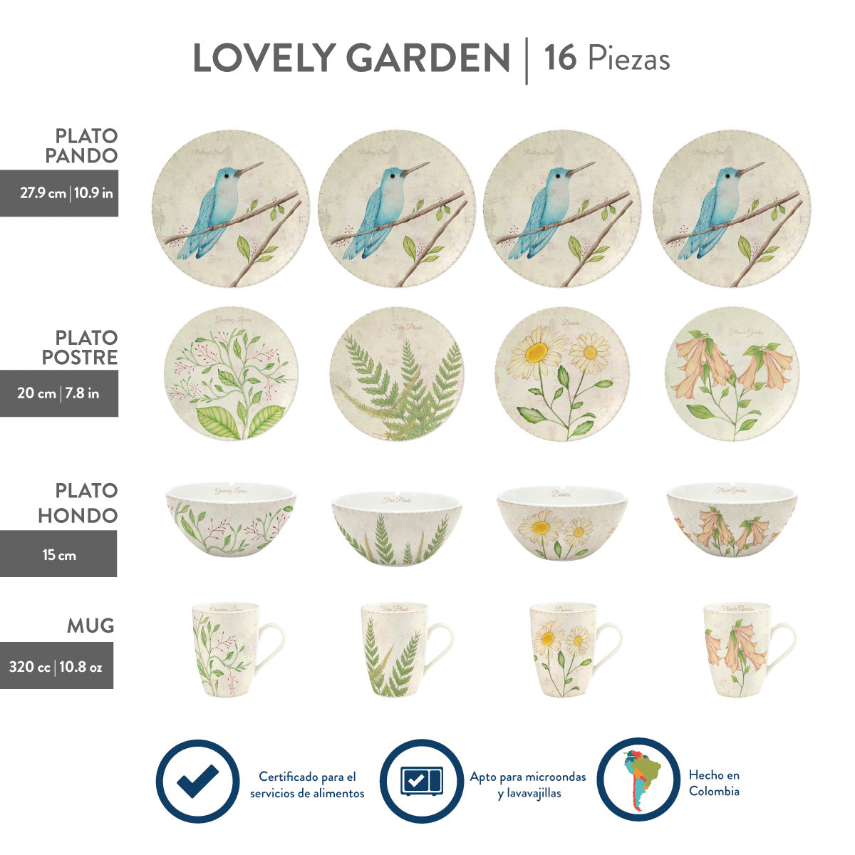 Vajilla Lovely Garden