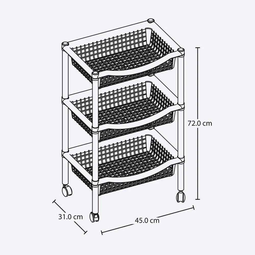 Canasta Móvil Rimax Rectangular