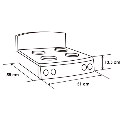 Estufa Abba 4 Puestos Acero Inox QA