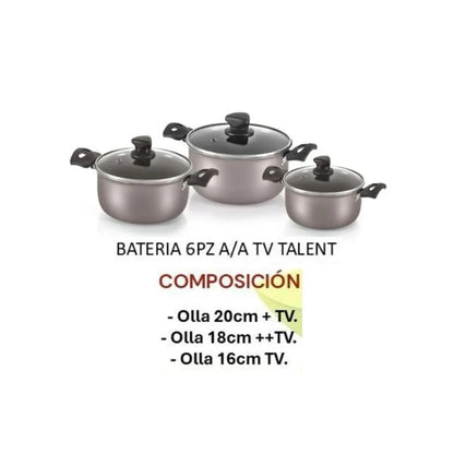 Batería Imusa 6 Piezas Talent (Ollas)