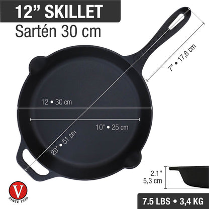 Sartén Victoria  Hierro Fundido Esmaltado