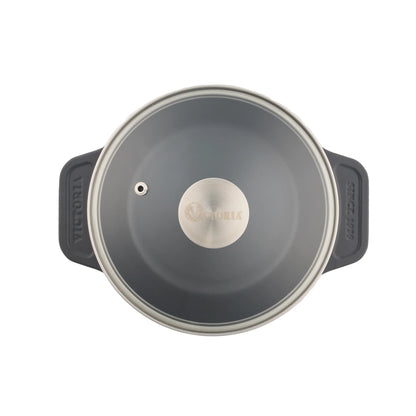 Horno Holandés Hierro Fundido Esmaltado 1,9 Lt Tapa Vidrio