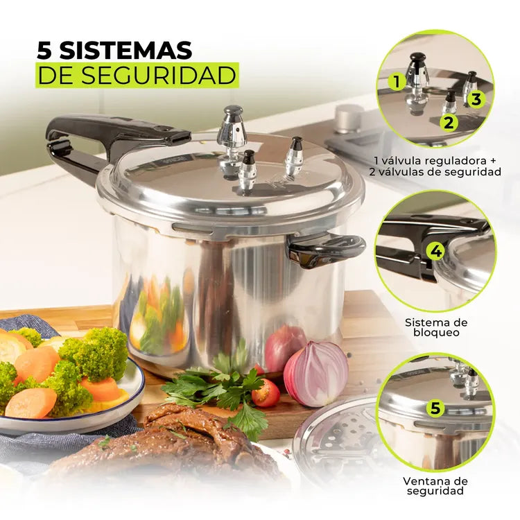 Olla a Presión Kalley 6 Lt Cierre Externo