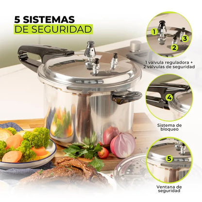 Olla a Presión Kalley 6 Lt Cierre Externo