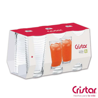 Set x6 Vaso Cristar Óptico