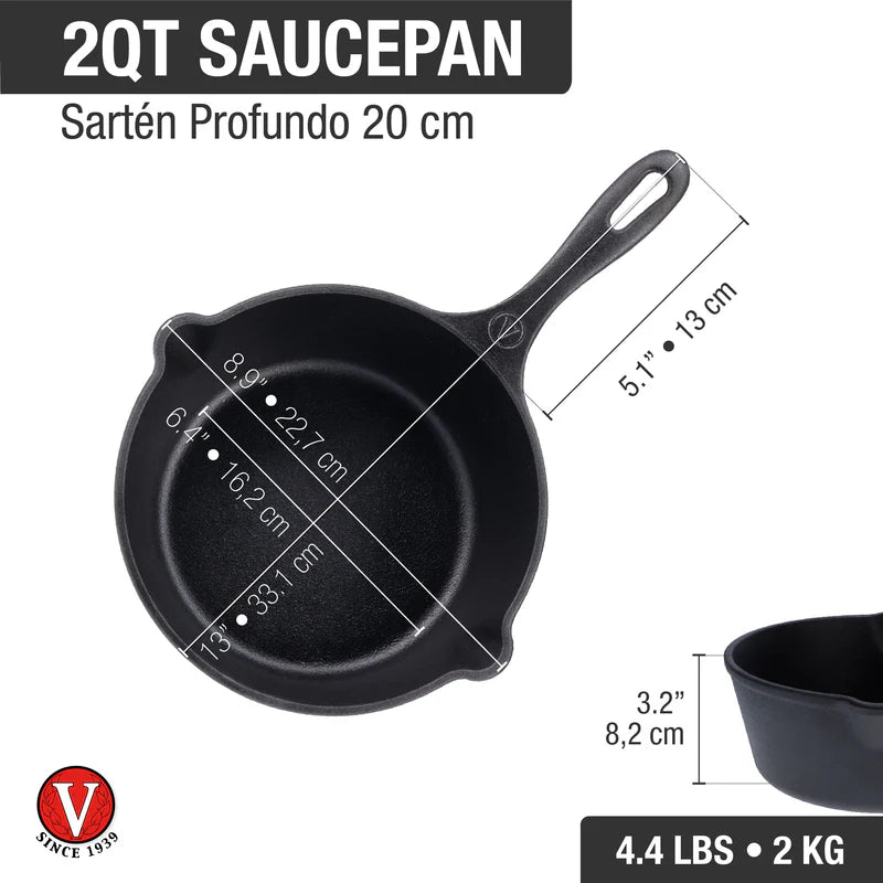 Perol Victoria 20 Cm Hierro Fundido Esmaltado