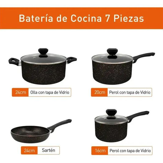 Bateria Imusa Titanium 7 Piezas